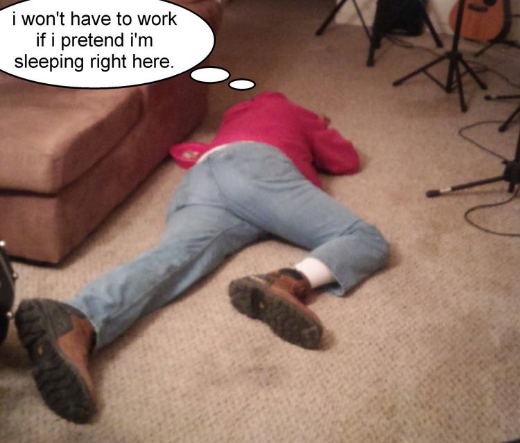 gary, passed out on the floor